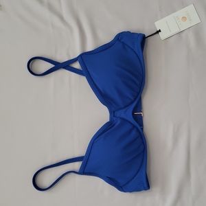 Shade & Shore Royal Blue Bikini Top Woman Size 32B
